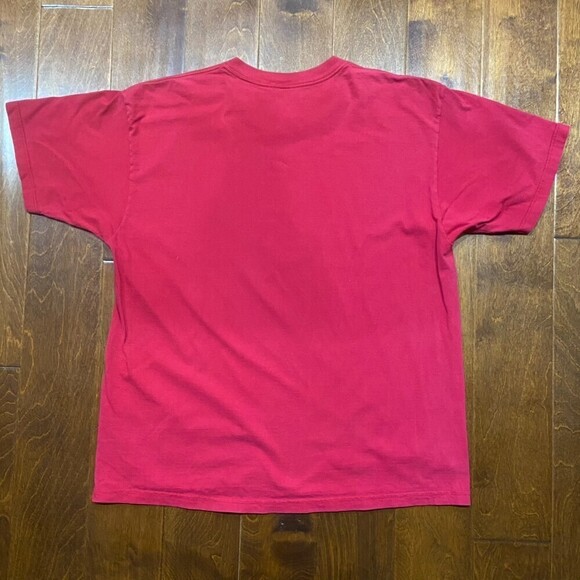 Guess Jeans USA 90s Flag Logo Vintage Cotton Red T-Shirt Men's Size XL - Picture 4 of 7